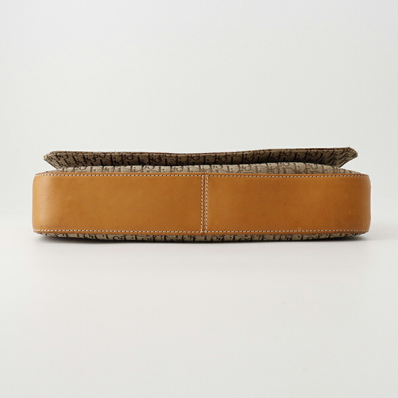 Dior Trotter Jacquard Shoulder Bag Canvas Leather by Christian - Picture 3 of 7